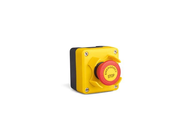 P Series Plastic 1 Hole BDEE + C4BK (NC) + B MUHAFAZA Yellow-Black Control Box